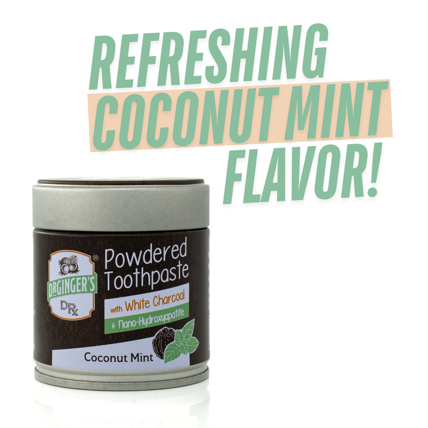Dr. Gingers - Powdered Toothpaste | White Charcoal & Nano-Hydroxyapatite