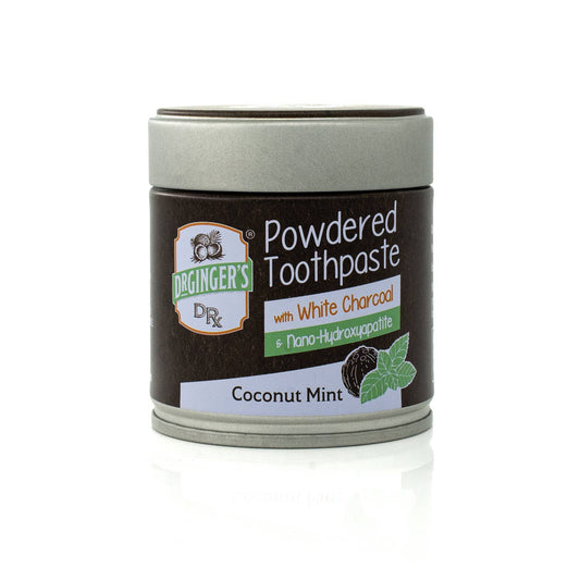 Dr. Gingers - Powdered Toothpaste | White Charcoal & Nano-Hydroxyapatite