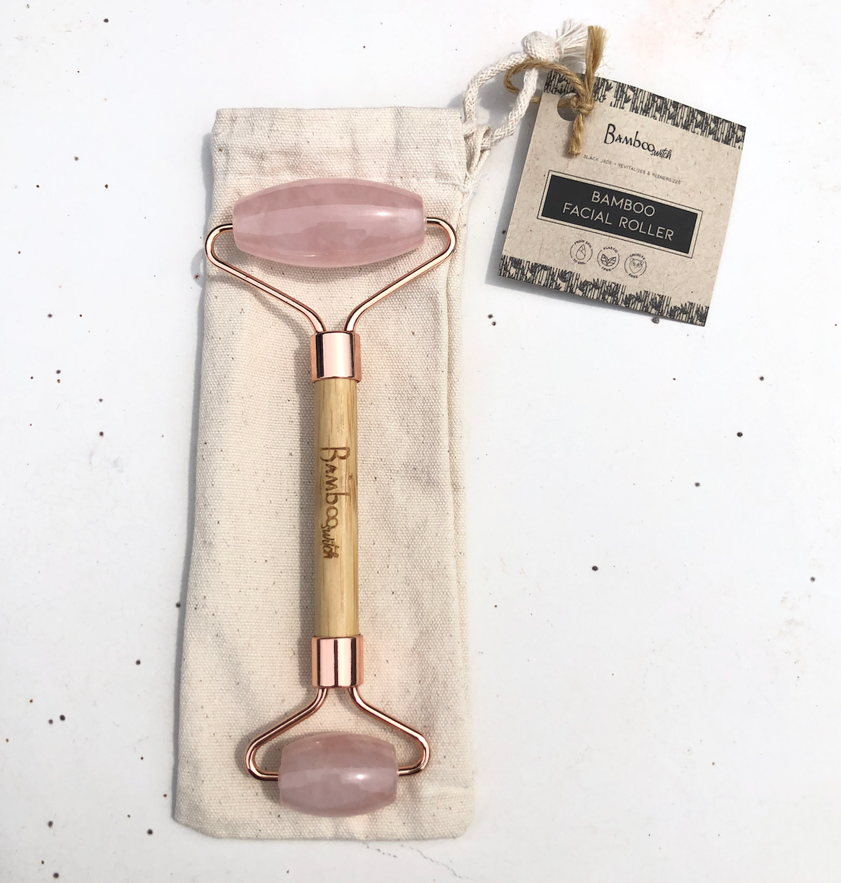 Bamboo Switch - Rose Quartz Facial Roller