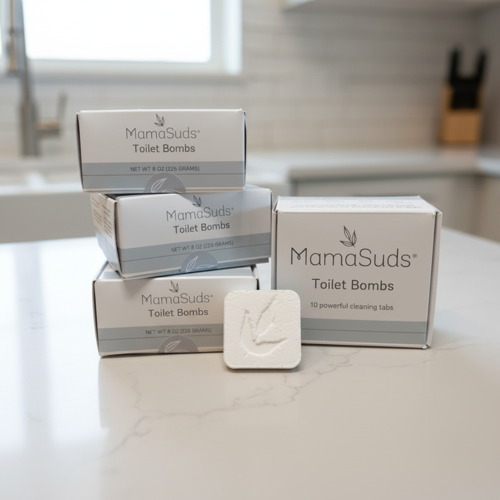 MamaSuds | Non-toxic Household Cleaners + Real Soap - Toilet Bomb Cleaning Tabs