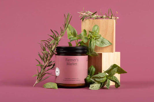 Fontana Candle Co. - Farmer's Market Essential Oil Beeswax Jar Candle: Non-Toxic