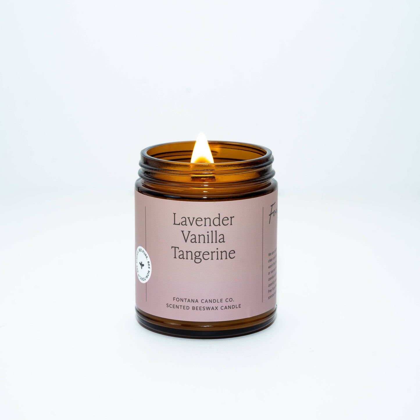 Fontana Candle Co. - Lavender Vanilla Tangerine Beeswax Essential Oil Jar Candle