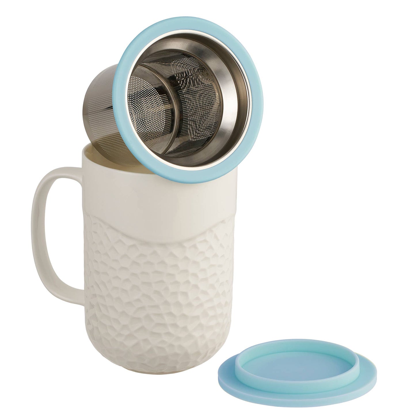 CasaWare - 15oz Tea Infuser Mug Coral