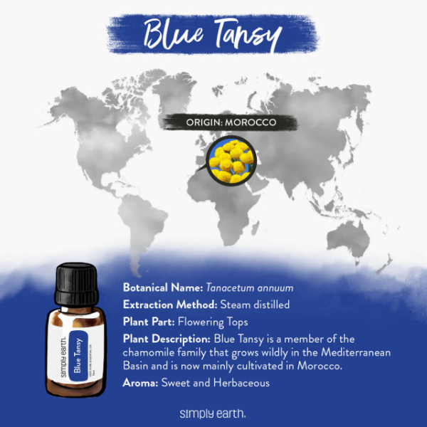 Simply Earth - Organic Blue Tansy Essential Oil
