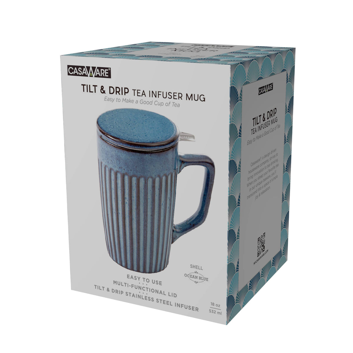 CasaWare - Tea Infuser Mug SHELL 18oz