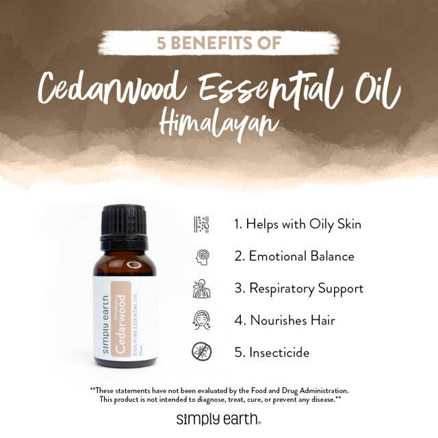Simply Earth - Cedarwood Himalayan Essential Oil 15ml