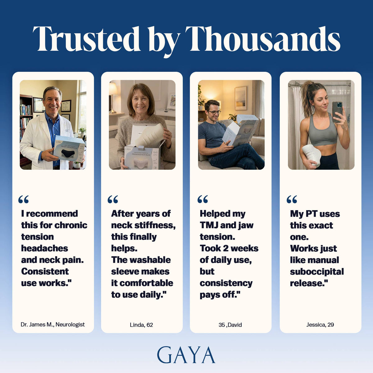 GAYA - Neck Stretcher for TMJ - Cervical Traction Pillow