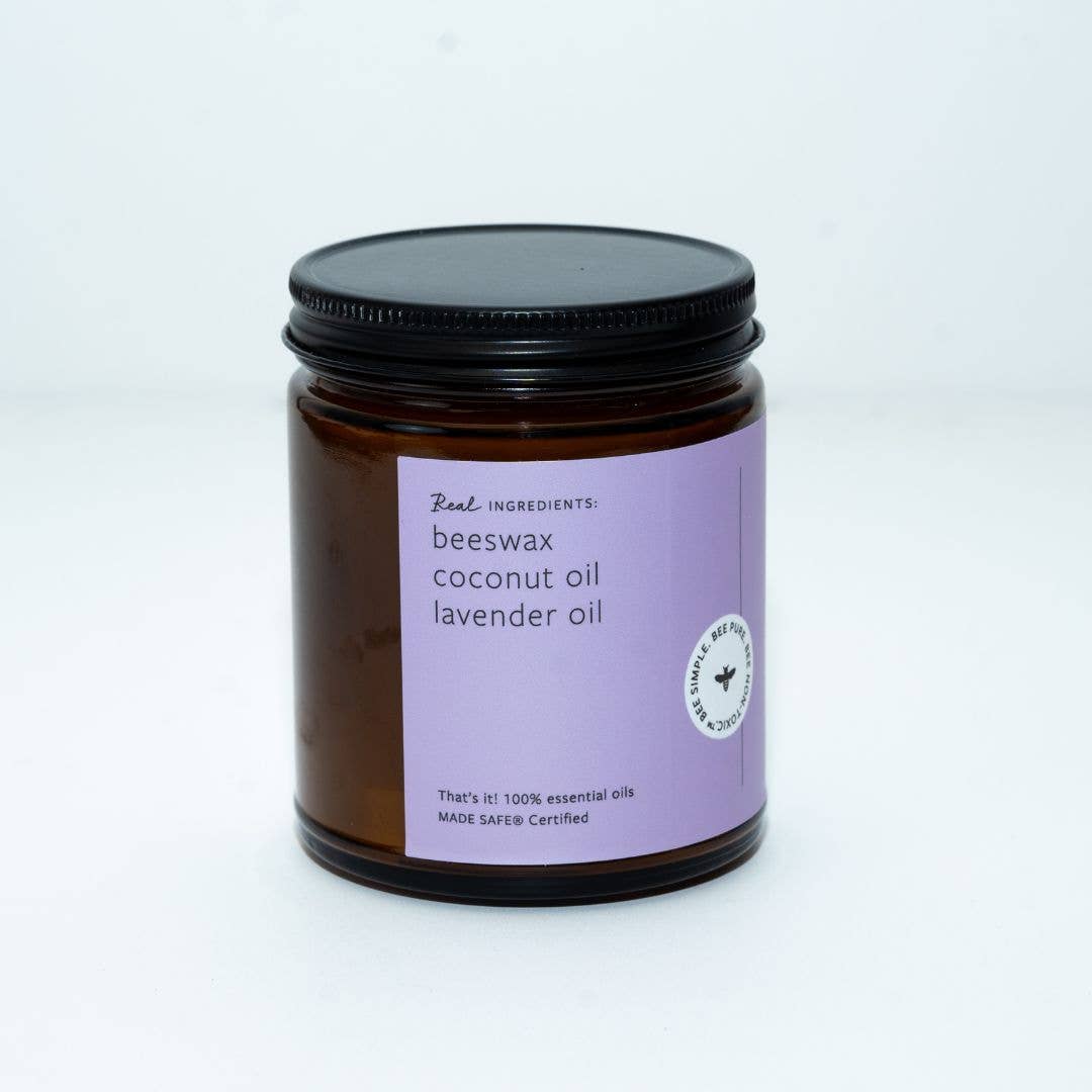 Fontana Candle Co. - Lavender Beeswax & Essential Oil Jar Candle: Non-Toxic