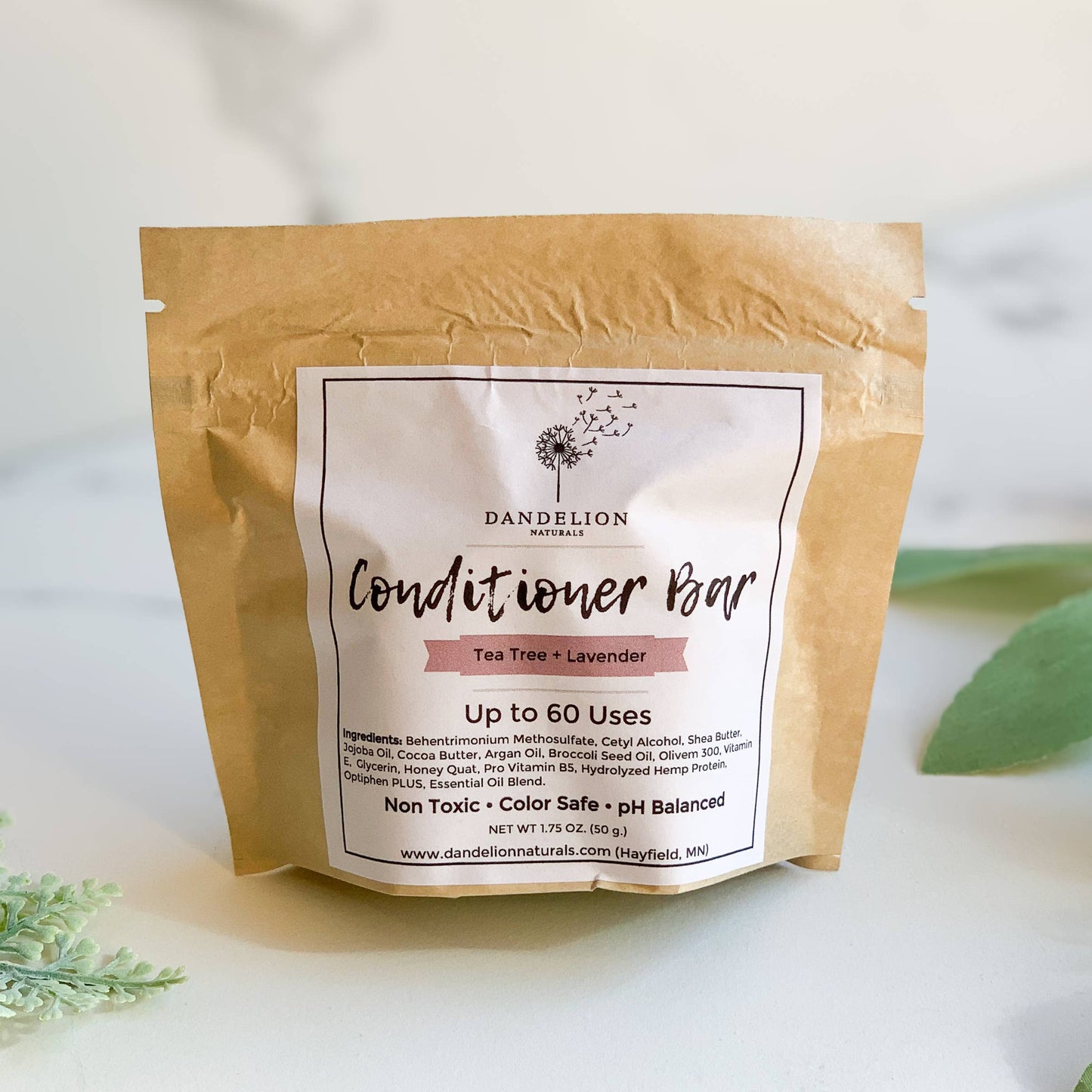 Dandelion Naturals - Conditioner Bar | Tea Tree Lavender | Packaged