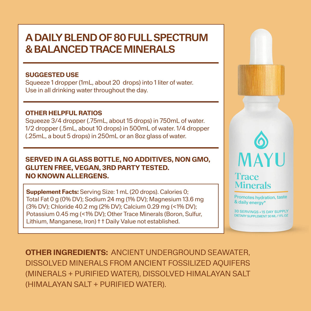 Mayu Water - Trace Mineral Drops