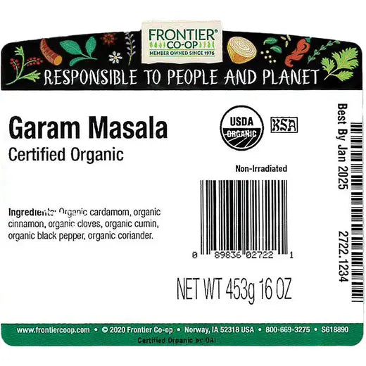 Frontier Co-op Garam Masala, Organic