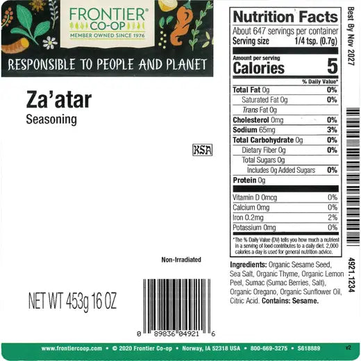 Frontier Co-op Za'atar Blend