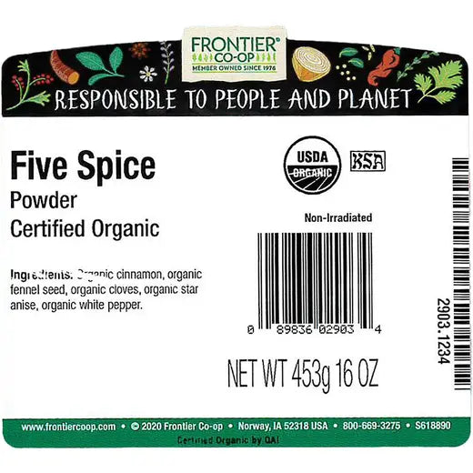 Frontier Co-op Five Spice Powder, Organic