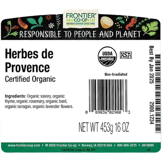 Frontier Co-op Organic Herbes de Provence Seasoning Blend