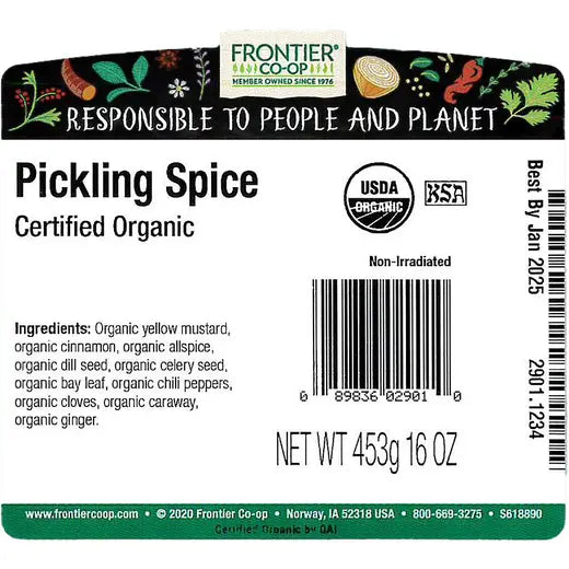 Frontier Co-op Pickling Spice, Organic