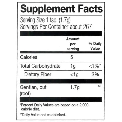 Frontier Co-op Gentian Root, Cut & Sifted