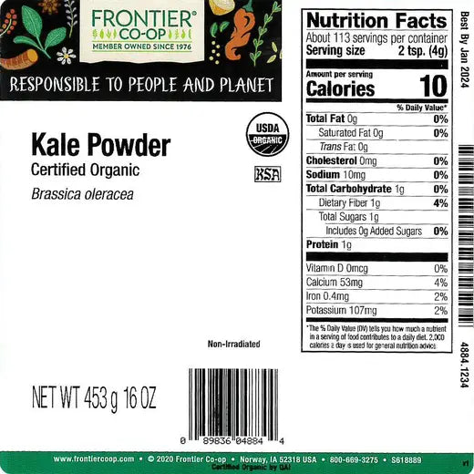 Frontier Co-op Kale Powder, Organic