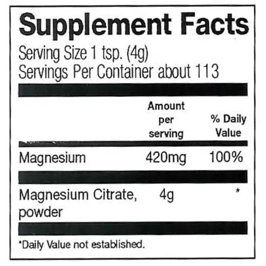 Frontier Co-op Magnesium Citrate Powder
