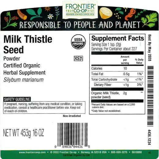 Frontier Co-op Milk Thistle Seed Powder, Organic