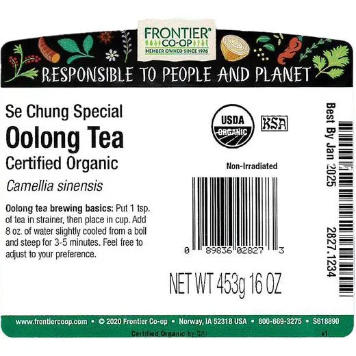 Frontier Co-op Se Chung Special Oolong Tea, Organic