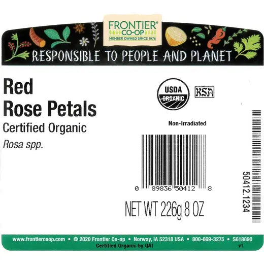 Frontier Co-op Red Rose Petals, Organic