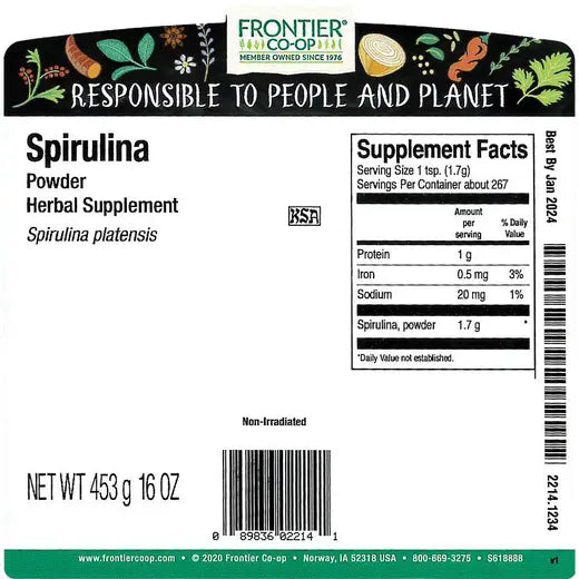 Frontier Co-op Spirulina Powder